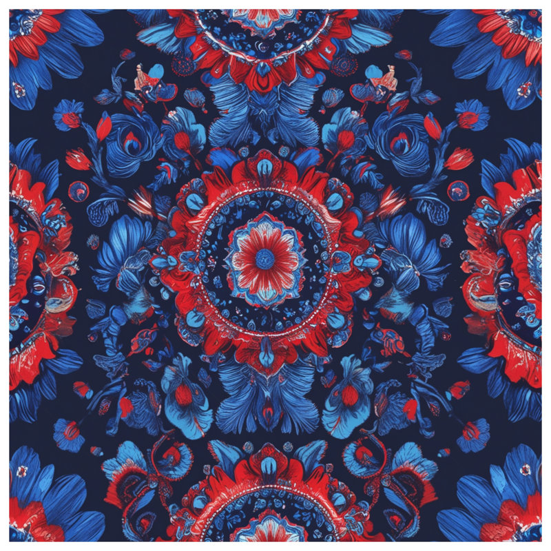 Édredon complexe à motif floral Mandala, Simple extra long