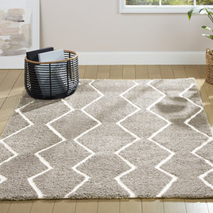 Tapis géométrique gris clair