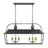 Anyfer 8 Light Linear Pendant in Antique Black Iron