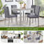 Ensemble de table de salle à manger en bois 5 pièces, ensemble de table de cuisine avec une table carrée et 4 chaises rembourrées, table de salle à manger en bois avec décoration en cristal et ensemble de chaises pour la cuisine, la salle à manger,