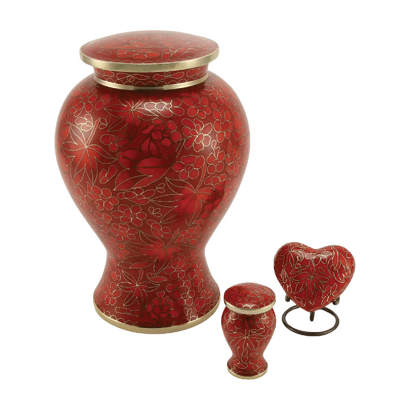 Etienne Butterfly Large Adult Urn, Red