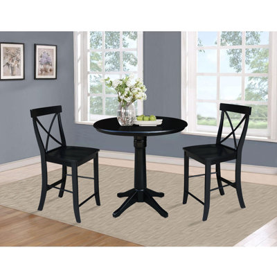 Dorchen 3 - Piece Counter Height Solid Wood Dining Set