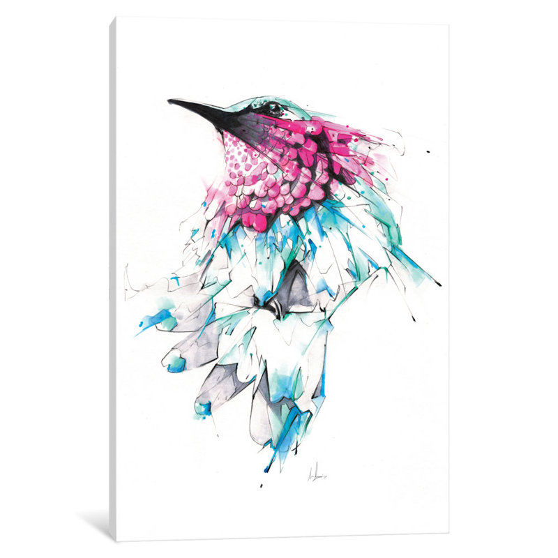 « hummingbird », impression sur toile tendue, H 18 po x l 12 po x P 1,5 po