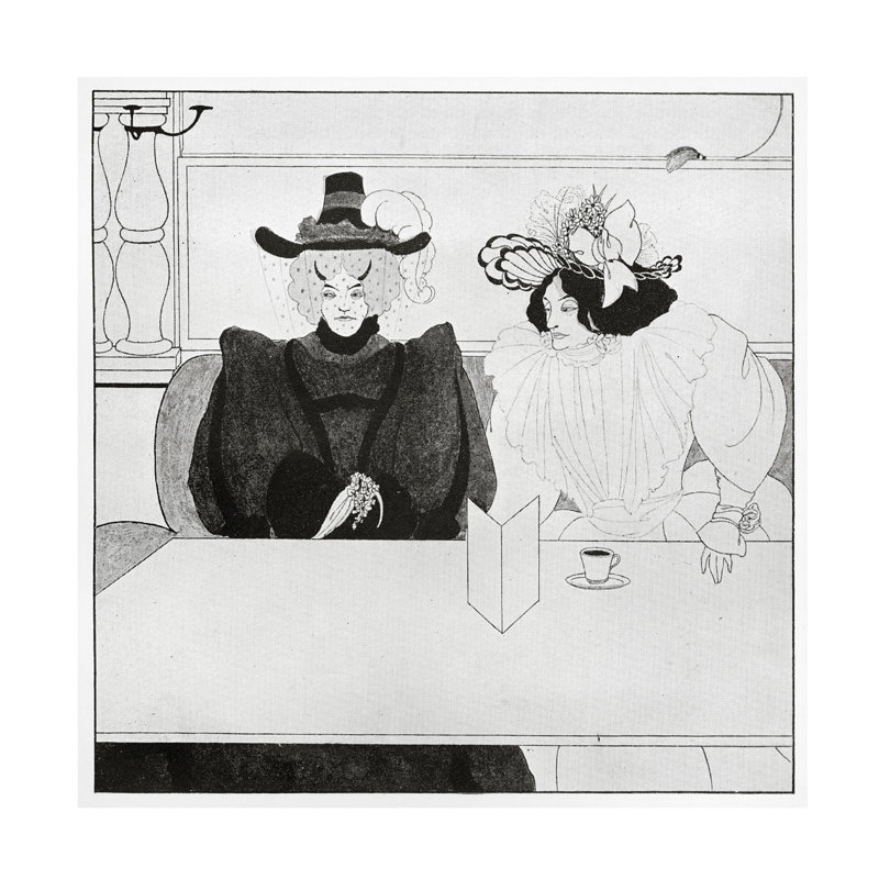 Art sur toile, café noir Aubrey Beardsley, 1895, H 35 po x l 35 po
