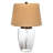Fillable Glass Table Lamp with Linen Shade