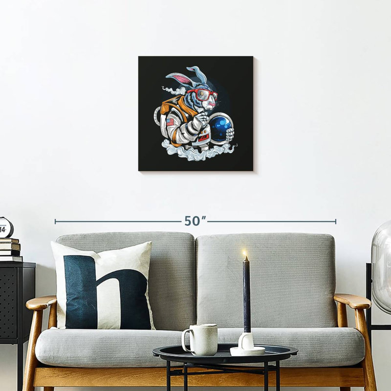 Crowle Rabbit Astronaut, 20" H x 20" W