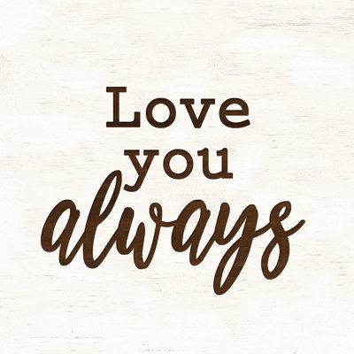 Love Always Wood - Wrapped Canvas Print