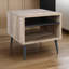 Table de bout en bois massif avec rangement Luano