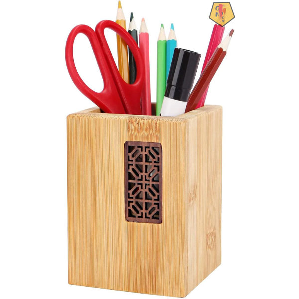Wood Pen Holder, Pen Stand, Pencil Cup, Pen Organizer, Pencil Container,  Pencil Organizer, Wooden Stylish Pen Organizer for Home, School DIY 
