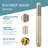 10" Brushed Gold Wall Mounted Knob Handles Shower System With Handheld Shower