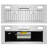 Nauxus 27.75 " W Stainless Steel 600 CFM Ducted (Vented) Insert Range Hood with Baffle and Charcoal Filter