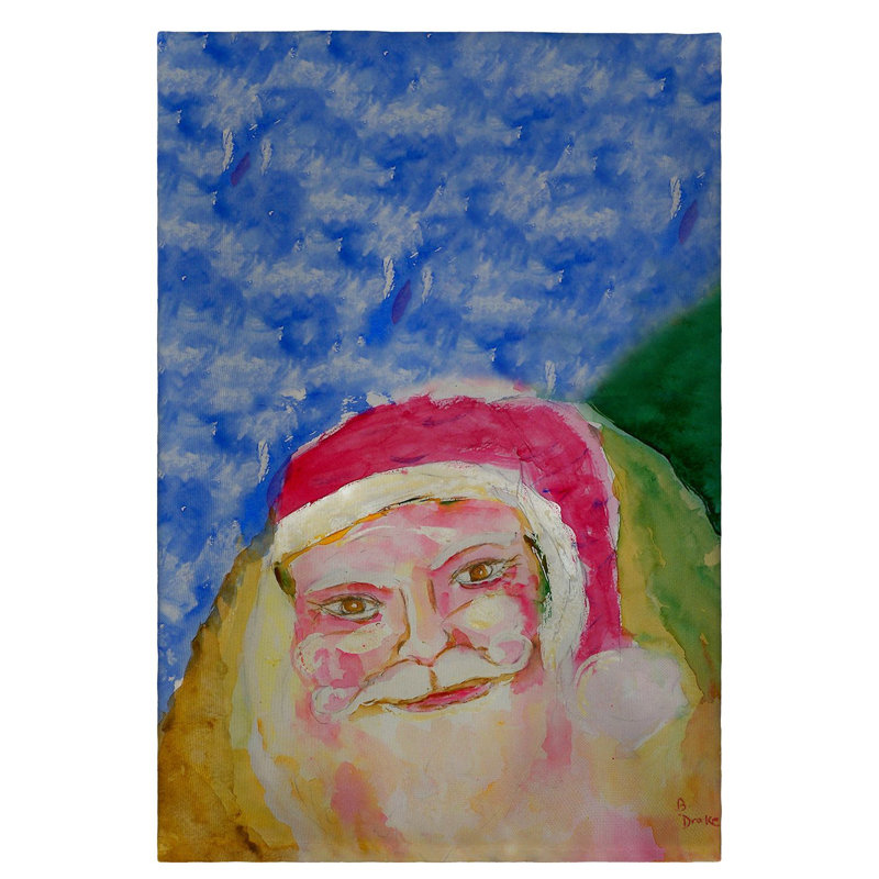 Serviette de noël face du père noël