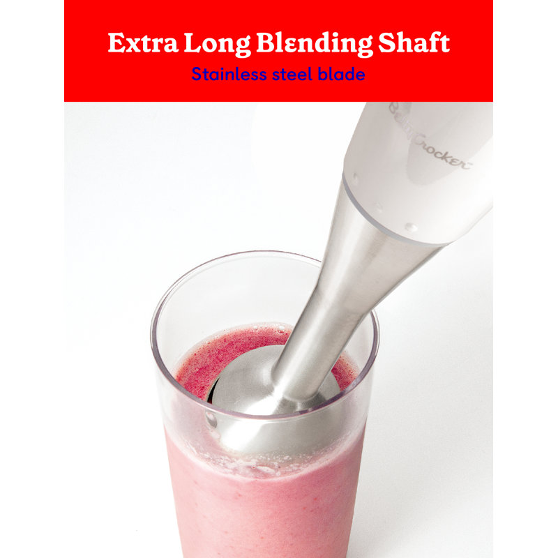 BCK Series Betty Crocker 2 Speed Hand Immersion Blender, White