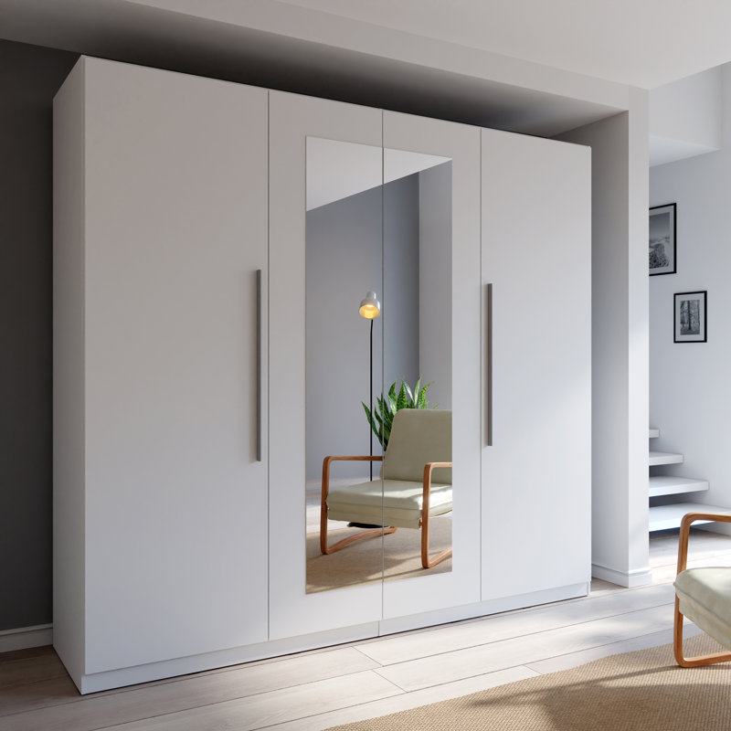 Temirlan 4 Door Manufactured Wood Wardrobe