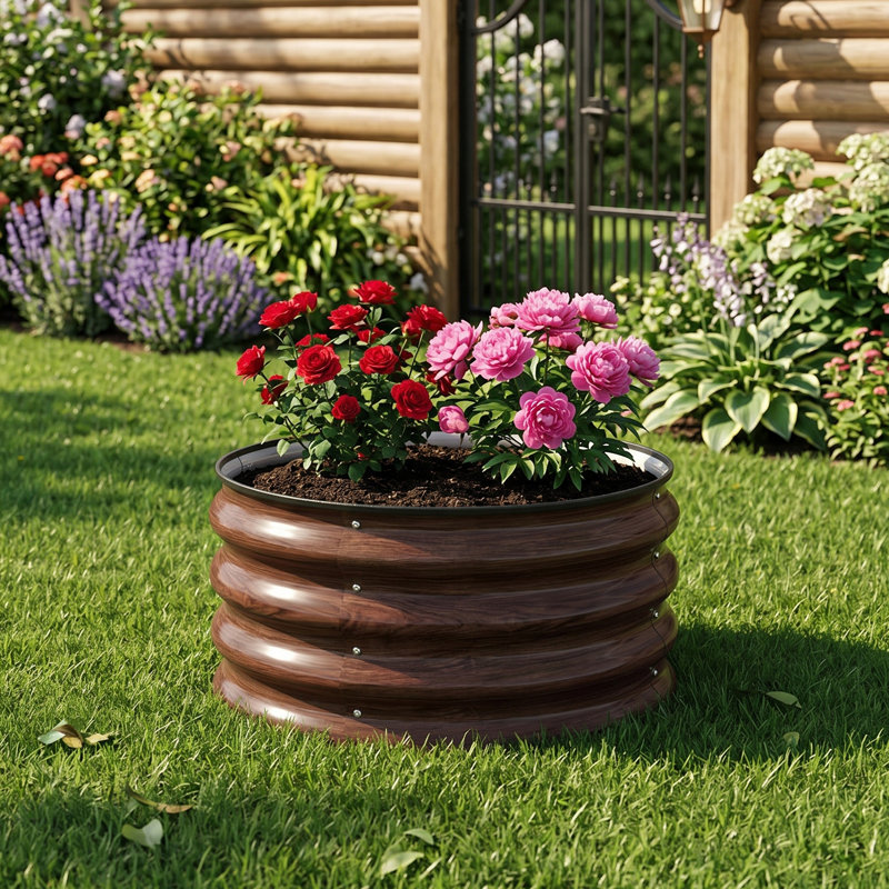 Planter Box, 30cm H x 60cm W x 60cm D, Brown, 1