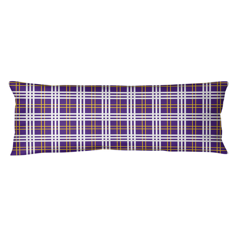 Polyester Medium Pillow, Purple/Gold/White, Microfiber