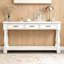 Console de 63 po de long en bois avec 3 tiroirs et 1 tablette inférieure-1869151397