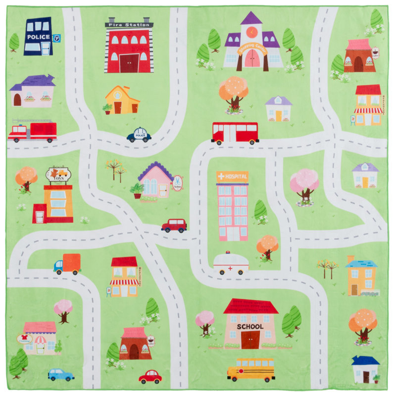 Janosh Monica Kids Performance Machine Washable Rug, Square 6'