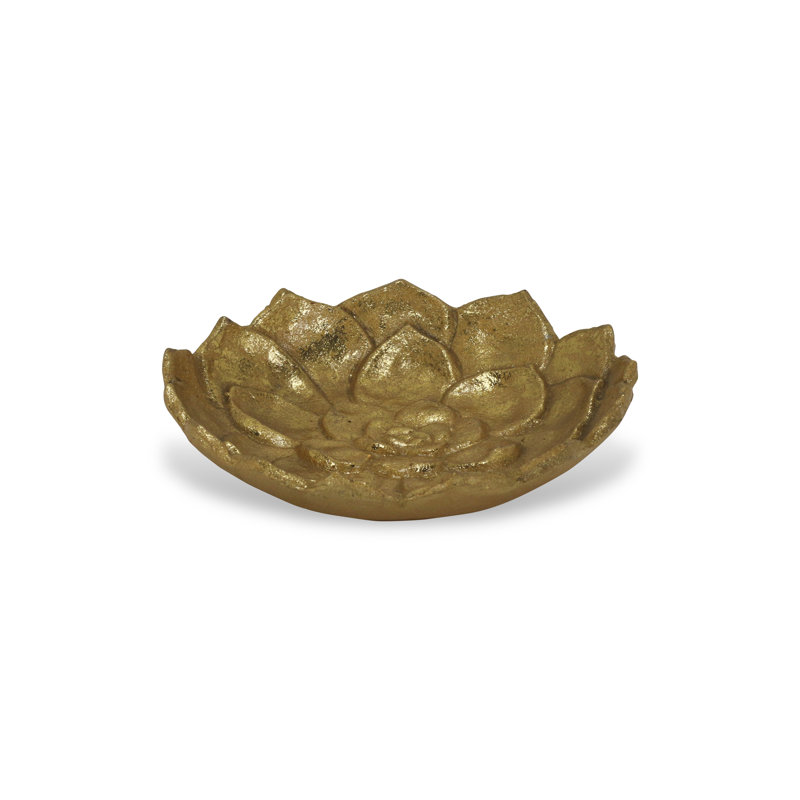 Figurine Weyer Lotus, H 1,5 po x l 6,25 po x P 6,25 po