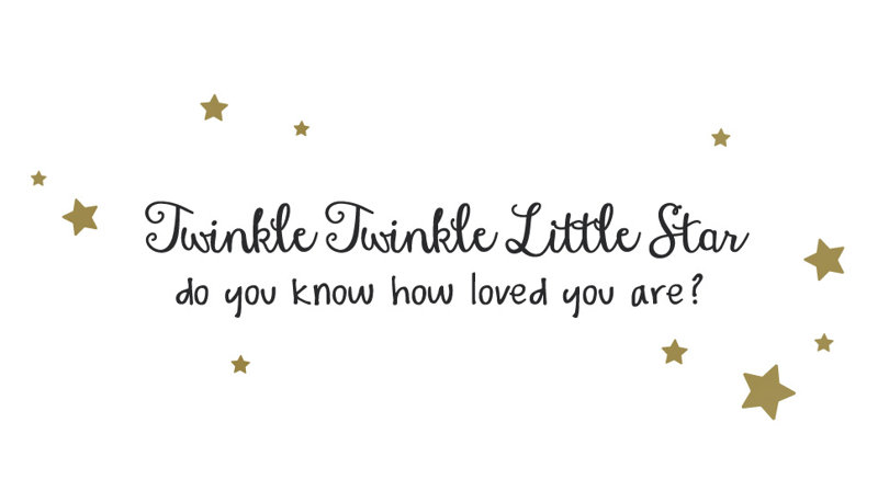 Décalcomanie murale little star twinkle, H 26 po x l 65 po x P 0,01 po, Noir/or