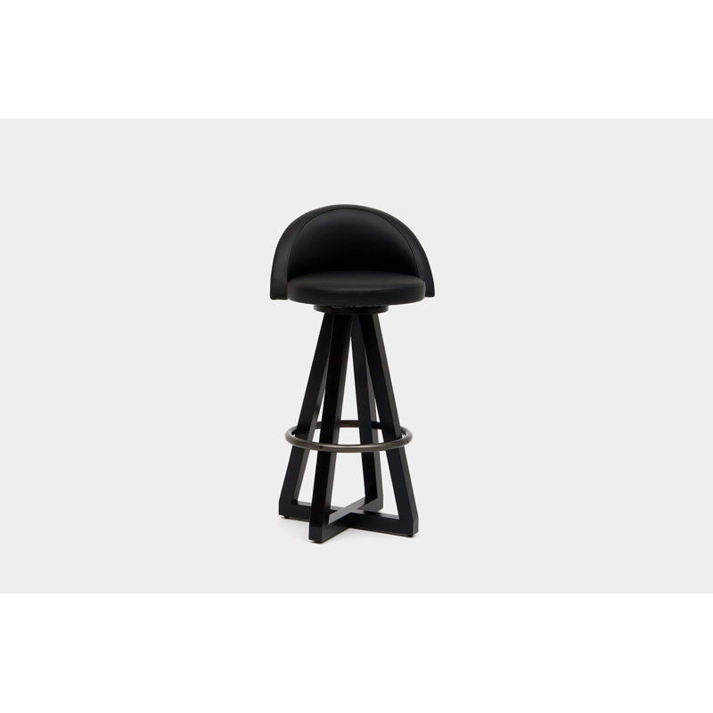 X3 Swivel 38" Bar Stool, Black Oak, Smoke