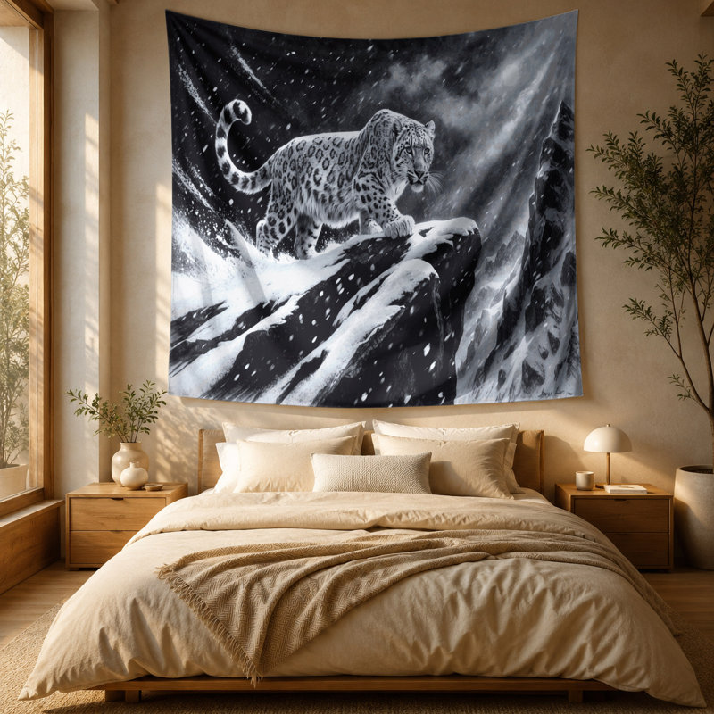 Tapisserie «Wildlife Snow Leopard», 88 po x 104 po