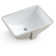 MEJE 14'' Glossy White Ceramic Rectangular Bathroom Sink with Overflow