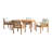 6 Piece Set Okemo Table w/4 Chairs 10"" Rectangular Umbrella (Blue)-90674570-122721492