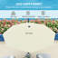 Outsunny 3(m) Cantilever Garden Parasol Solar Powered Lights-1311240416