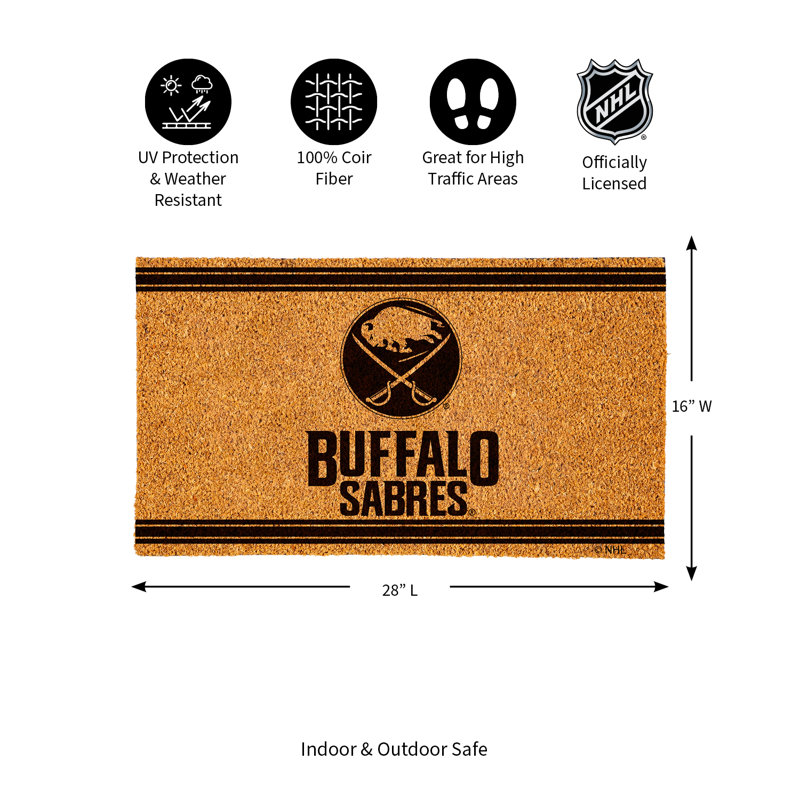 Tapis d'entrée antidérapant Buffalo Sabres 28 po x 16 po