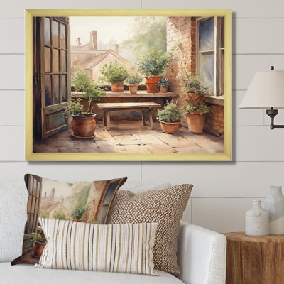 Runald Cottage Balcony Garden III On Canvas Print