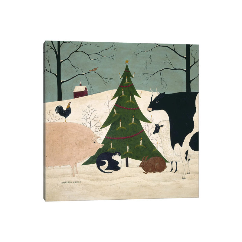 Invité de Noël - reproduction d'art mural - toile tendue