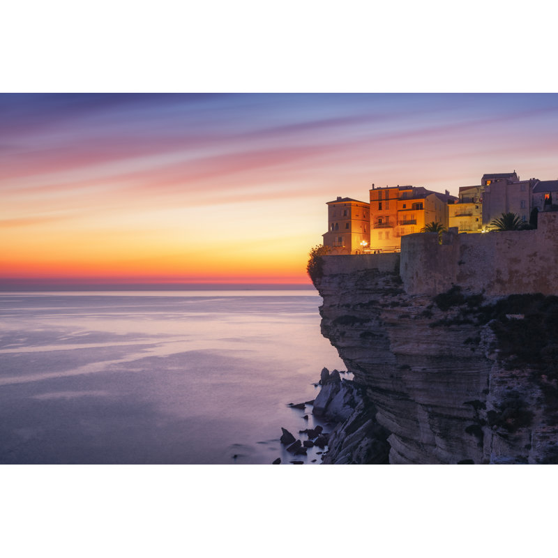 Sunset Over The Town - Wrapped Canvas Print, 30cm H x 46cm W x 3.8cm D