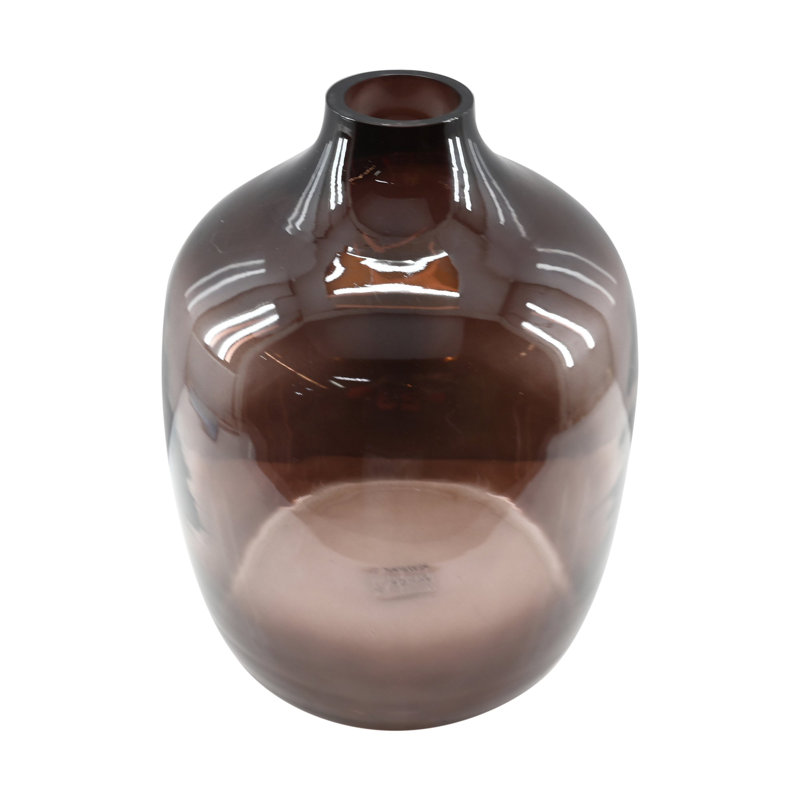Vase en verre soufflé à la main 11,75 po Tergel, Prune