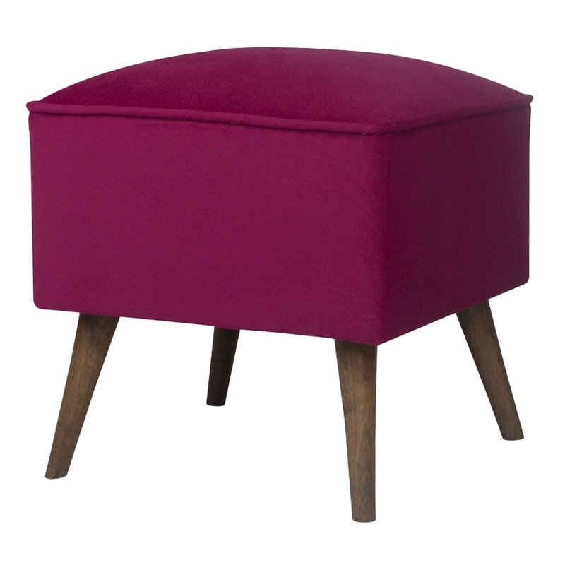 Kahmir Upholstered Ottoman, Burgundy