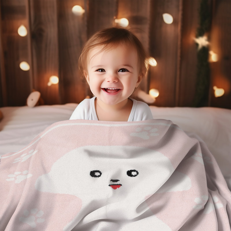 Jeté de luxe pour enfant à motif animal - PUPPY