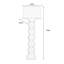 Beige + lin brun + lampes sur pied de forme libre en bois massif
