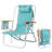 Folding Beach Chair With Wooden Armrest-647271113