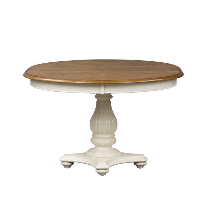 Cleckheat Pedestal Dining Table w/ 12" Leaf