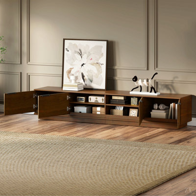 78-inch Modern TV Stand for TVs up to 85", Entertainment Center with Fluted Door  Cable Management, Soft-Closing Hinges for Living Room