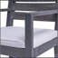 Ensemble de 2 chaises d'extérieur gris foncé avec coussin gris clair