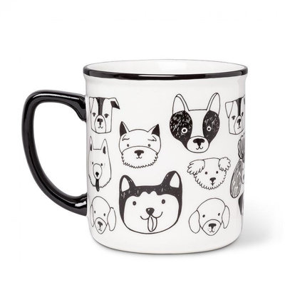 Tasse simple à visage de chien