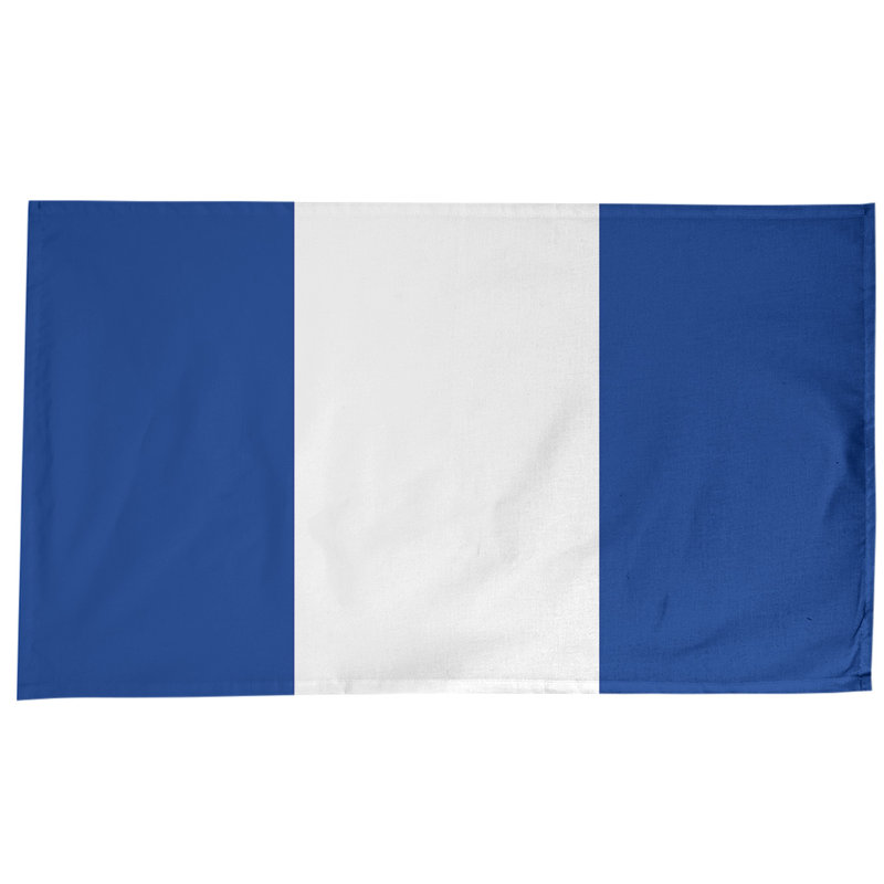 New York NYC Table Runner, Royal Blue/White/Royal Blue, Cotton Blend, 102" x 58"
