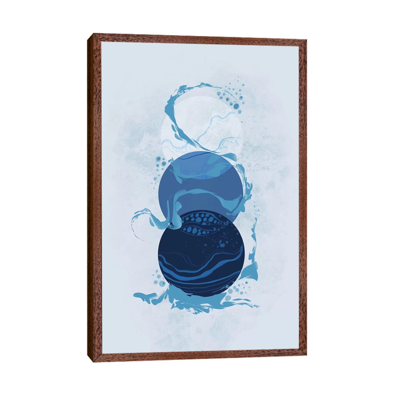 Catch - Print on Canvas, 66.04cm H x 45.72cm W x 3.81cm D, Classic Brown Wood Floater Framed
