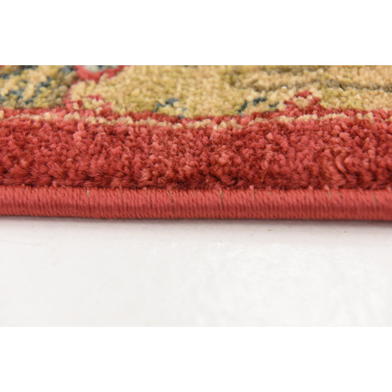 Tapis rouge de style oriental Eesi, Rectangle 2 pi x 3 pi 1 po