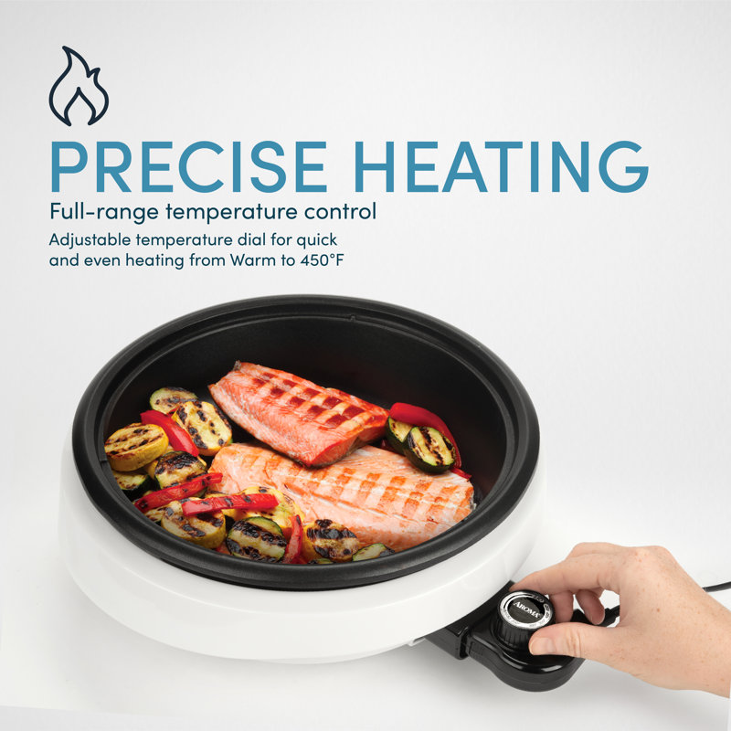 White 3-Quart Non-Stick Electric Indoor Grill and Pot