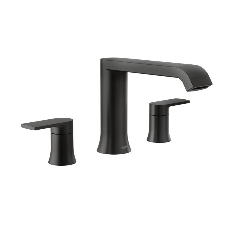 Moen Genta LX Two Handle 8 in. Widespread Bathroom Faucet Trim Kit, Valve Required, Matte Black