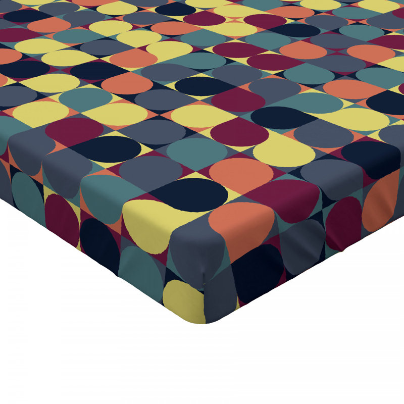 Microfiber Geometric Fitted Sheet, Twin XL Fitted Sheet