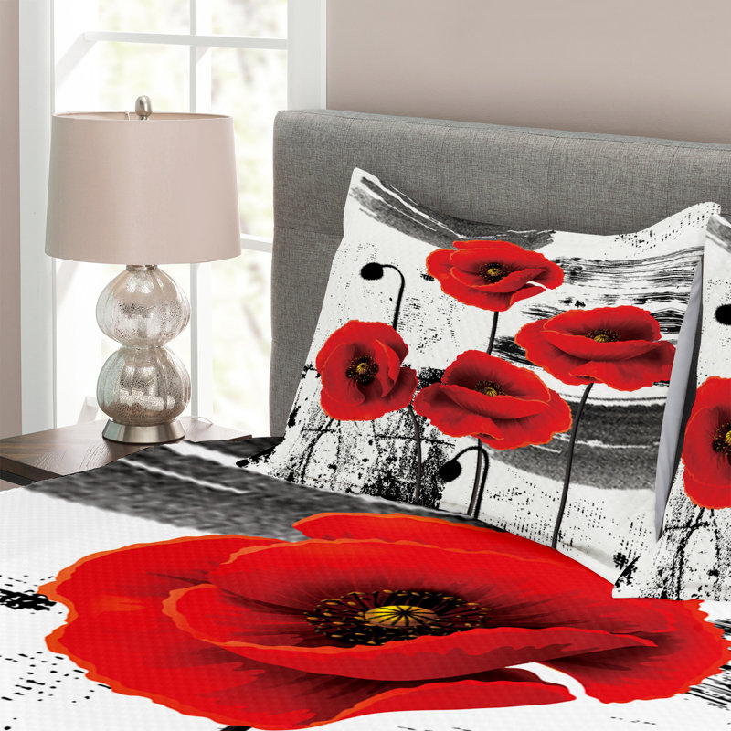 Frampton Floral Bedspread with Pillow Shams, 220 x 264 cm