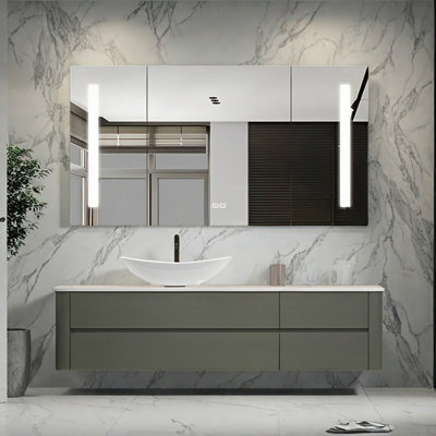 Simple modern rock plate bathroom cabinet